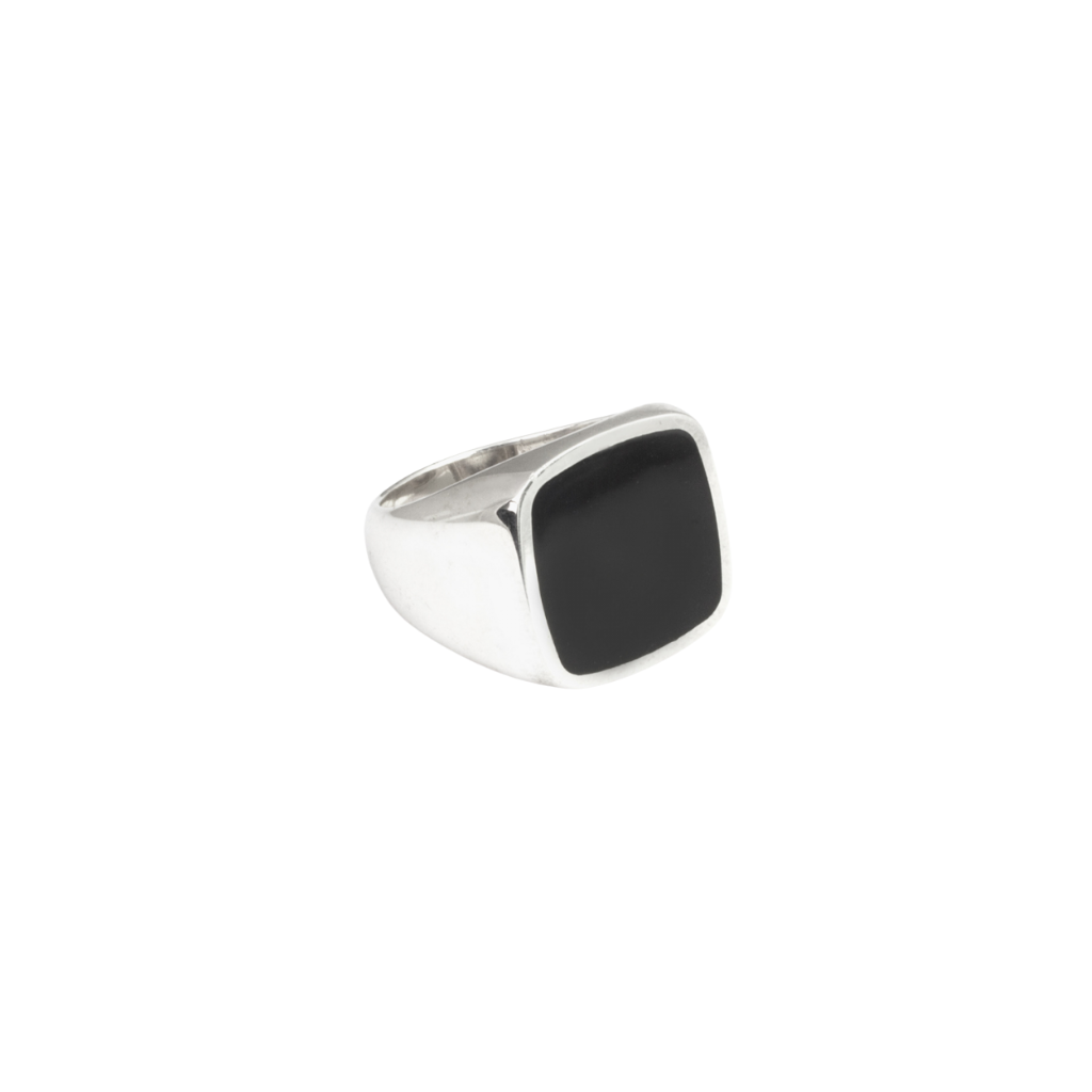 Anillo Chevalier Nove25 en esmalte negro