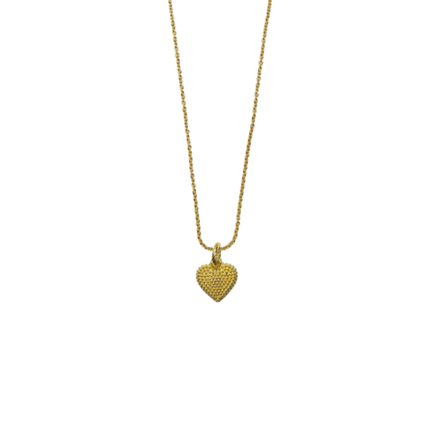 Collana Nove25 Pendente Charm Cuore Puntinato Dorato N25COL00366