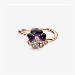 Anello Pandora Viola Del Pensiero Rosè 180764C01