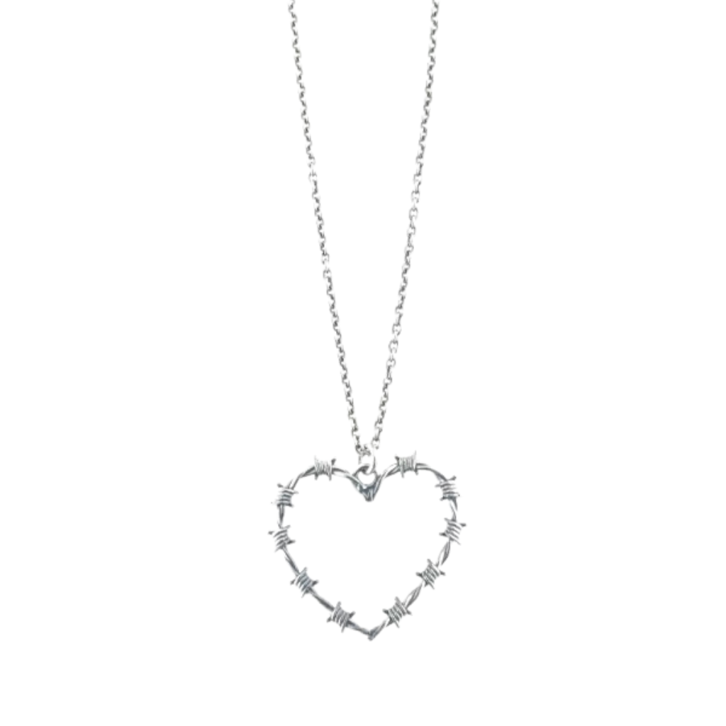 Collar de corazón de alambre de púas del 25 de noviembre