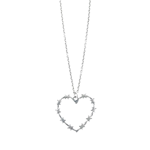 Collar de corazón de alambre de púas del 25 de noviembre