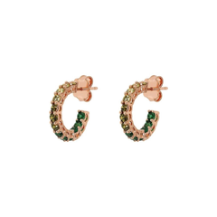 Orecchini Bronzallure A Cerchio Con Cubic Zirconia Effetto Dégradé Piccoli -