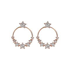 Pendientes Bronzallure con estrellas pavé de circonitas cúbicas