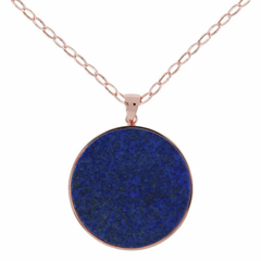 Bronzallure Long Necklace With Maxi Disc In Natural Stone