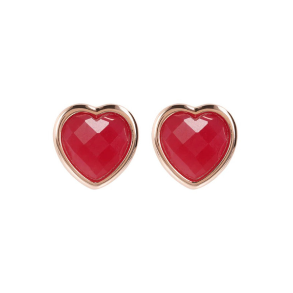Pendientes Bronzallure Carisma con corazón de piedra natural