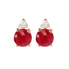 Orecchini Bronzallure A Lobo Cuore Felicia Con Agata Rossa E Zircone WSBZ02015.PA