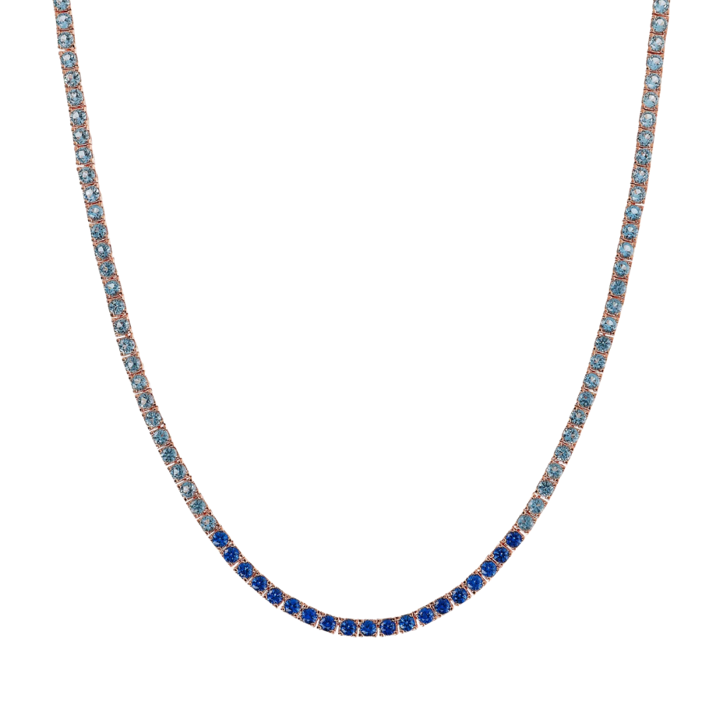 Collana Bronzallure Tennis Con Cubic Zirconia Effetto Dégradé Blu WSBZ02115.MULTIBLUE