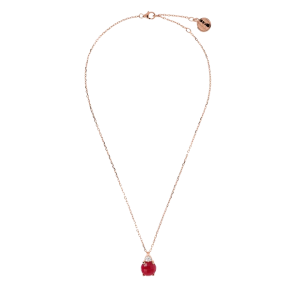 Bronzallure Necklace in Golden Rosè with Natural Stone