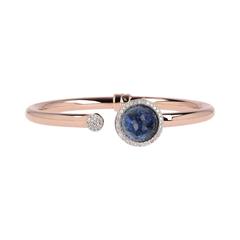 Bronzallure Rigid Bracelet with Dumortierite and Zircons