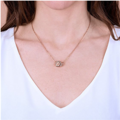 Bronzallure Necklace in Golden Rosè with Central Knot