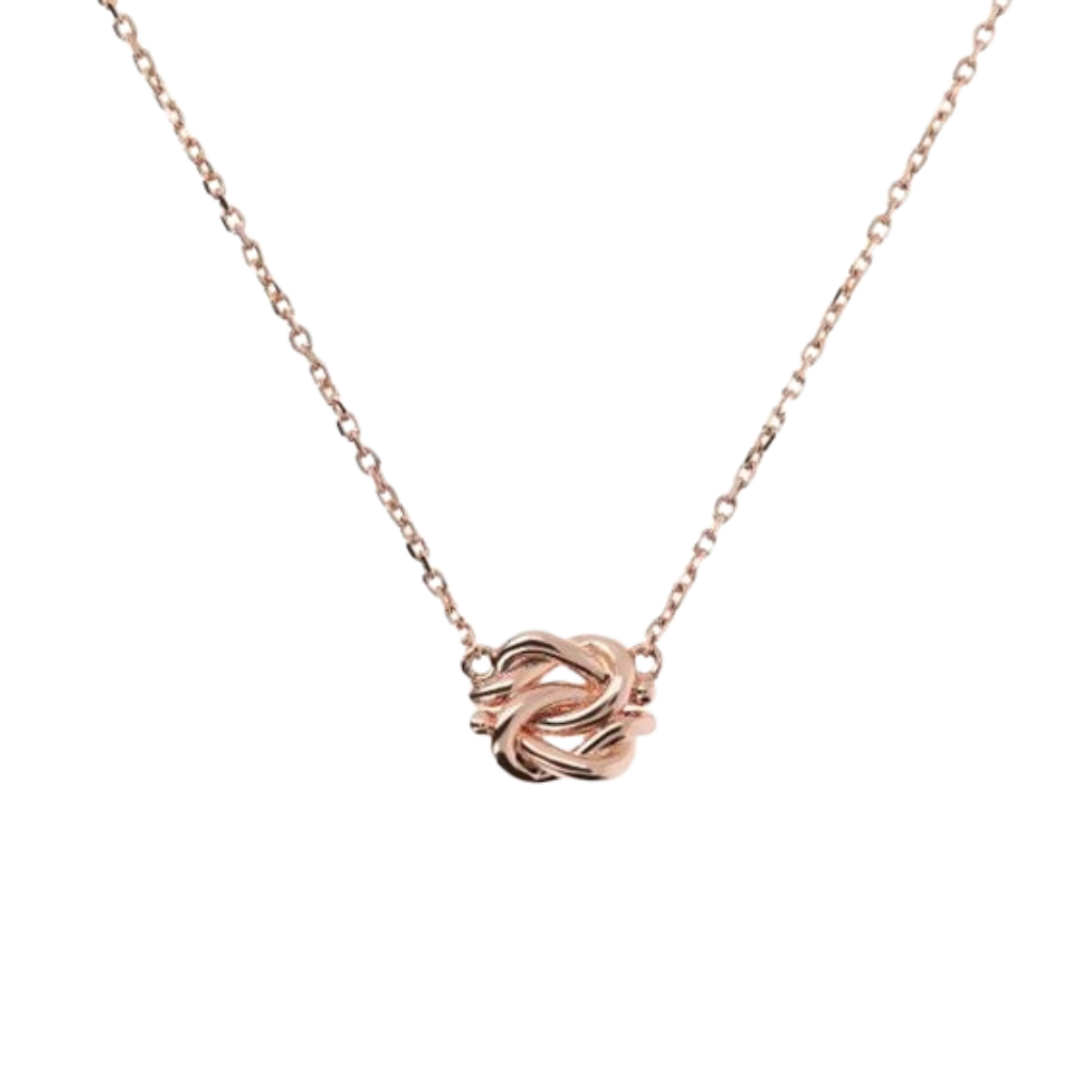 Bronzallure Necklace in Golden Rosè with Central Knot