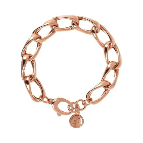 Bracciale Bronzallure Graduato A Maglie Ritorte Lucide In Golden Rosé WSBZ01954.R