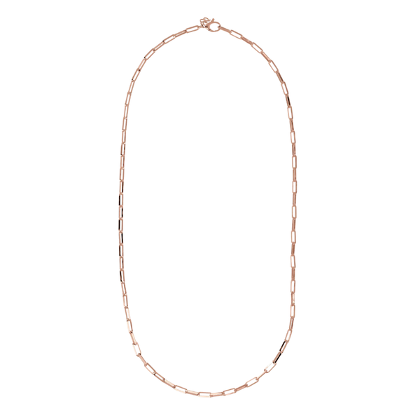 Bronzallure Rose Gold Plated Golden Rose Chain Necklace