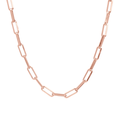 Bronzallure Rose Gold Plated Golden Rose Chain Necklace