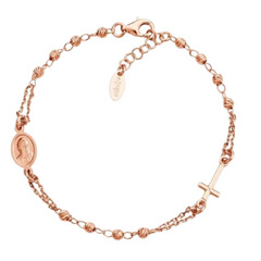 Amen Rosary Bracelet Rose Diamond