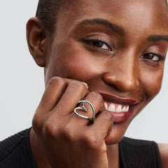 Pandora Heart Ring Sinuous Line Silver