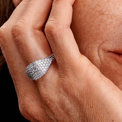 Pandora Cocktail Ring with White Zircon Pavé