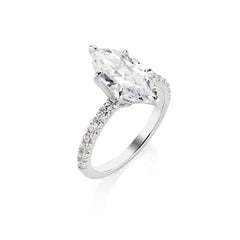 Anillo solitario Amen con circonita de talla marquesa