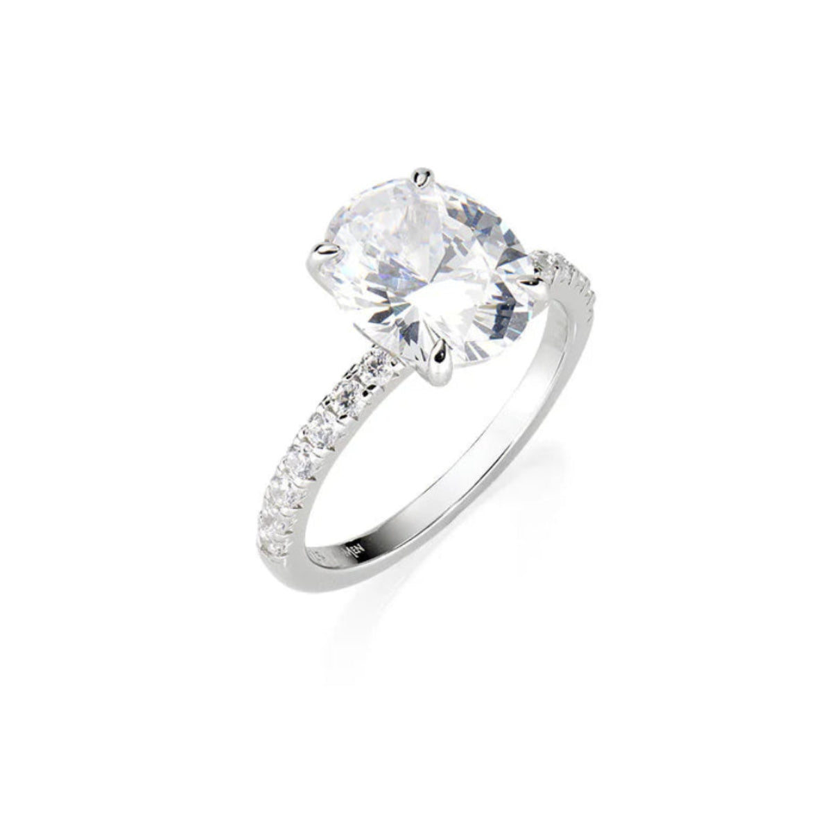 Anello Amen Solitario Pietra Zirconia Taglio Ovale RNUOVBBZ-14