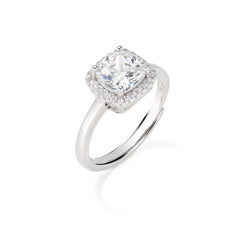 Anillo ajustable Amen Lady con circonita blanca de corte radiante