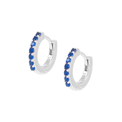 Amen Hoop Earrings With White Zircons ET1BB