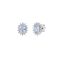 Amen Mini Royal Lady Earrings with Colored Zircon