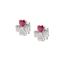 Amen "Quadricuore" White Earrings with Zircons EQUSBB
