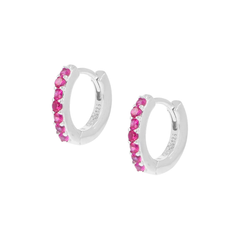 Amen Hoop Earrings With White Zircons ET1BB