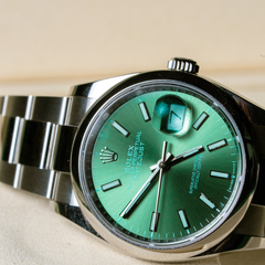 Orologio Rolex Date Just 126200 Green Mint 36 mm 2025 Like New 126200G