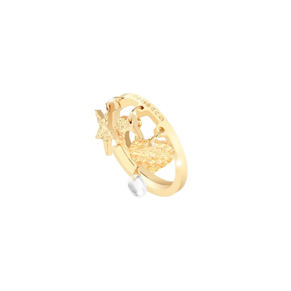 Anillo de oro Rebecca Lucciole con piedra blanca