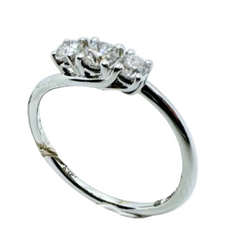Davite&amp;Delucchi Trilogy Ring in 18KT White Gold and Diamonds