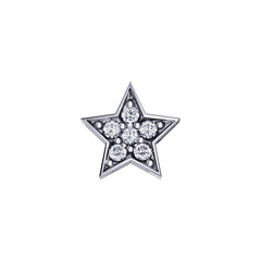 Charm Elements Star in White Gold and 0.03 ct Diamonds