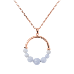 Bronzallure Long Necklace with Pendant and Natural Stones