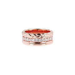 Bronzallure Band Ring in Golden Rose with Zirconia
