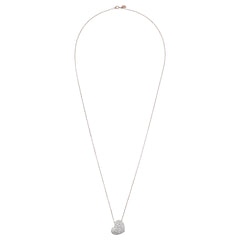 Bronzallure Long Necklace With Pavé Heart Pendant In Cubic Zirconia -