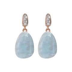 Bronzallure Dangle Earrings with Malachite and Cubic Zirconia Pavé