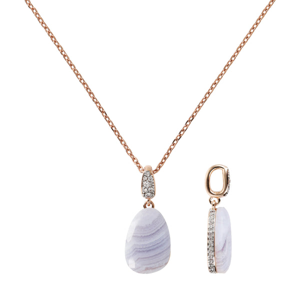 Bronzallure Precious Necklace with Stone and Cubic Zirconia