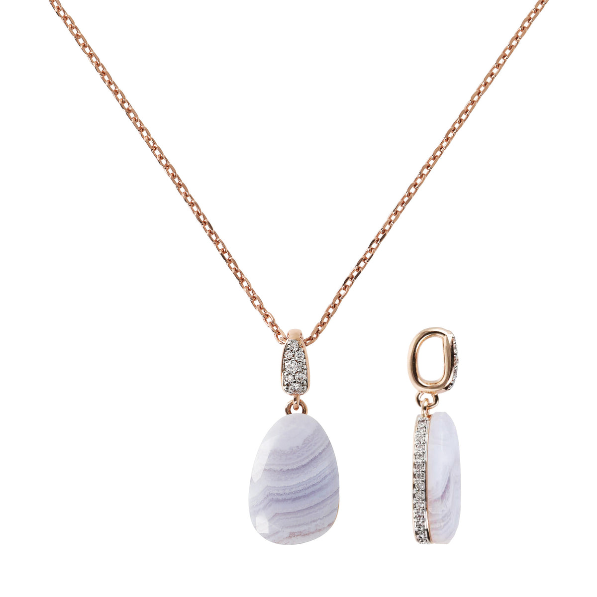 Bronzallure Precious Necklace with Stone and Cubic Zirconia