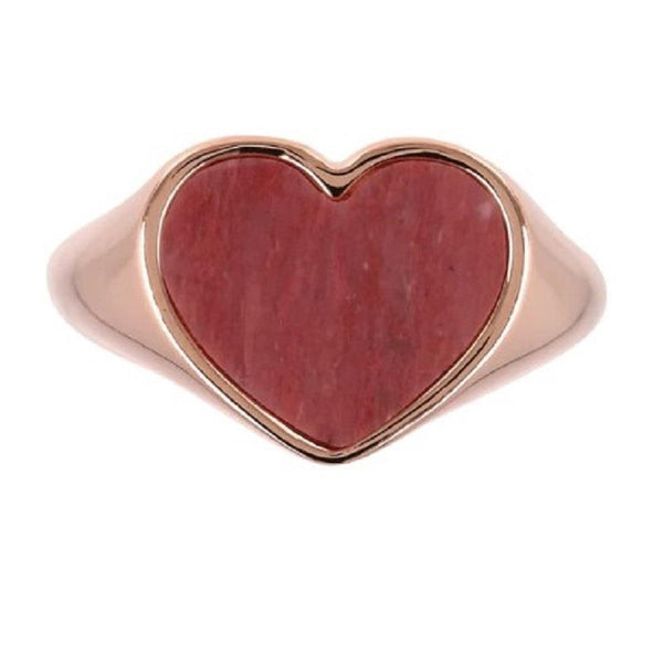 Anello Bronzallure Golden Rose Con Rodolite Taglio Cuore Al Centro WSBZ01729.RDW-50