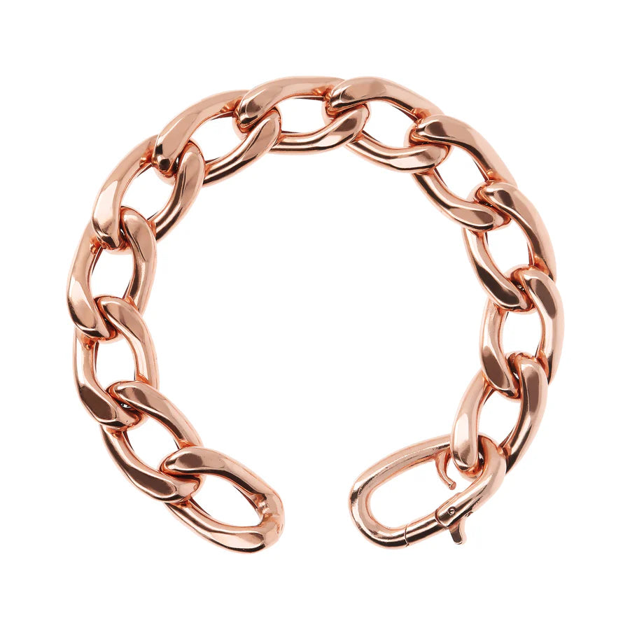 Bronzallure Bracelet With Shiny Curb Chain