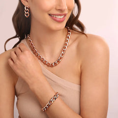 Bronzallure Bracelet With Shiny Curb Chain