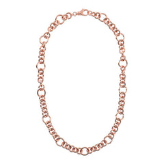 Bronzallure Necklace with Rolo Chain and Golden Rose Rings