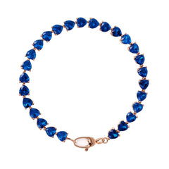 Bracciale Bronzallure Tennis Con Cuori In Cubic Zirconia -