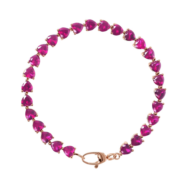 Bracciale Bronzallure Tennis Con Cuori In Cubic Zirconia -