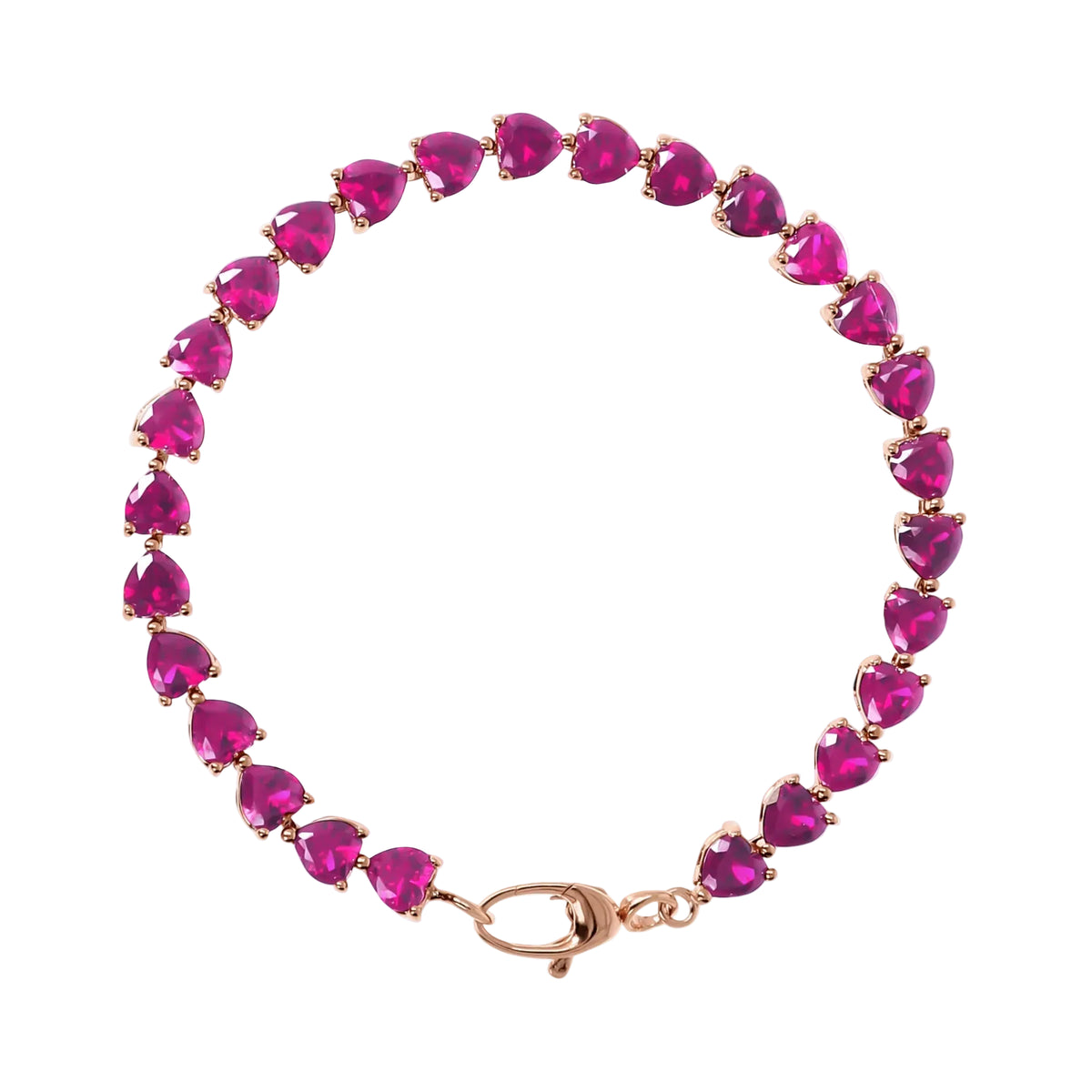 Bracciale Bronzallure Tennis Con Cuori In Cubic Zirconia -