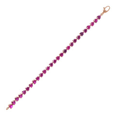 Bracciale Bronzallure Tennis Con Cuori In Cubic Zirconia -