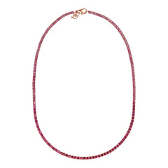 Bronzallure Tennis Necklace with Pink Dégradé Effect Cubic Zirconia