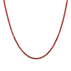 Bronzallure Tennis Necklace with Pink Dégradé Effect Cubic Zirconia