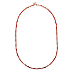 Bronzallure Tennis Necklace with Pink Dégradé Effect Cubic Zirconia