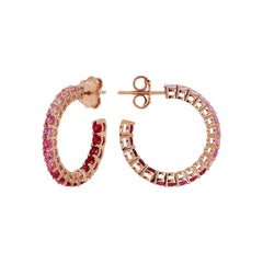 Orecchini Bronzallure A Cerchio Con Cubic Zirconia Effetto Dégradé Medi -